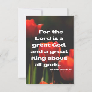 Psalms 95:3 KJV Bible Verse Pic Flat Grußkarte Karte
