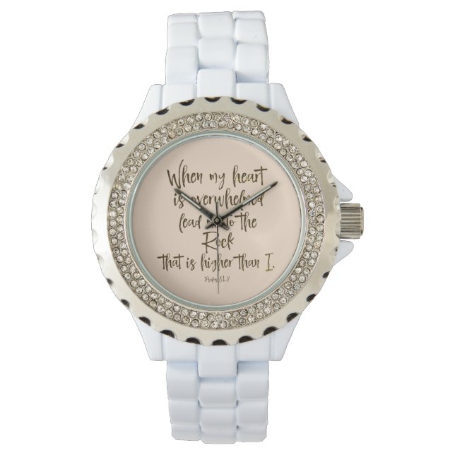 Psalms Bible Verse Armbanduhr (Vorderseite)