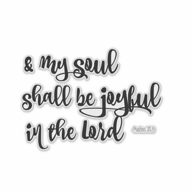 Psalms Joyful Bible Verse Aufkleber (Vorderseite)