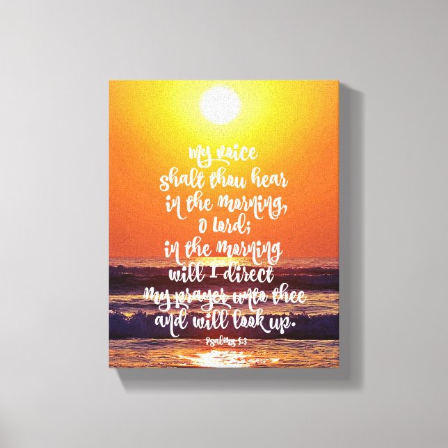 Psalms Morning Gebet Leinwanddruck (Vorderseite)