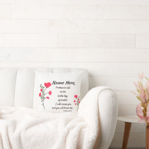 Psalms Scripting Cotton Throw Kissen