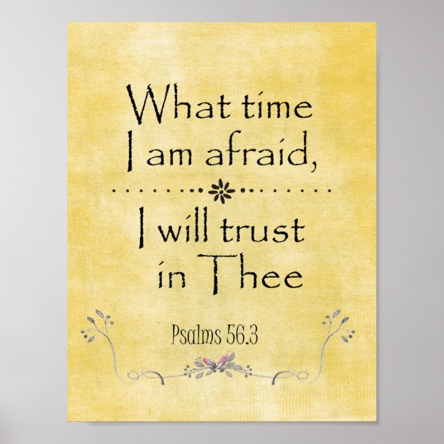 Psalms Trust KJV Bible Verse Poster (Vorne)