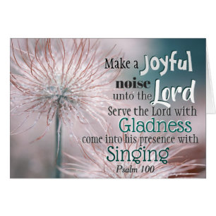 Psaume 100:1 Faites un joyeux bruit à la carte Lor