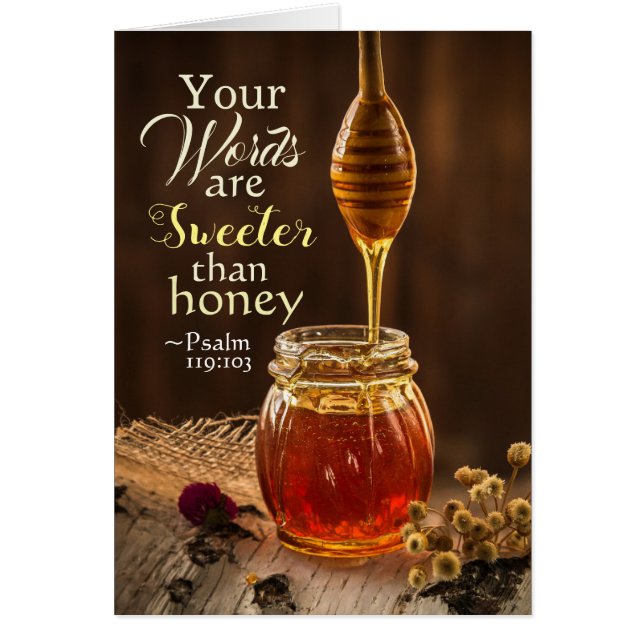 Psaume 119:103 Vos mots sont plus doux que le miel (Devant)
