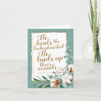 Psaume 147:3 Encouragement JW Carte pliée
