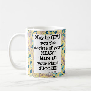 Psaume 20:4 Photo Fille Graduation Café Mug