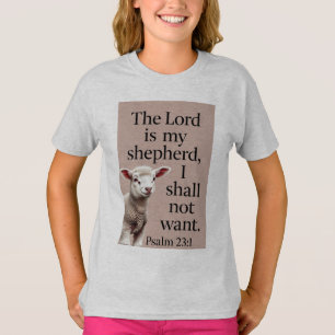 Psaume 23:1 Christian Lamb Fille T-Shirt