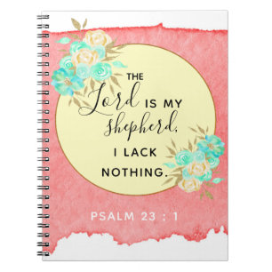 Psaume 23:1 Inspirational Bible Verse - Carnet