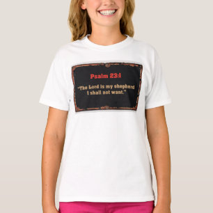 Psaume 23:1 Verset Biblique T-shirt Fille Chrétien