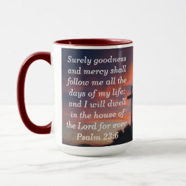 Psaume 23:6 Écriture Personnalisée Foi Café Mug