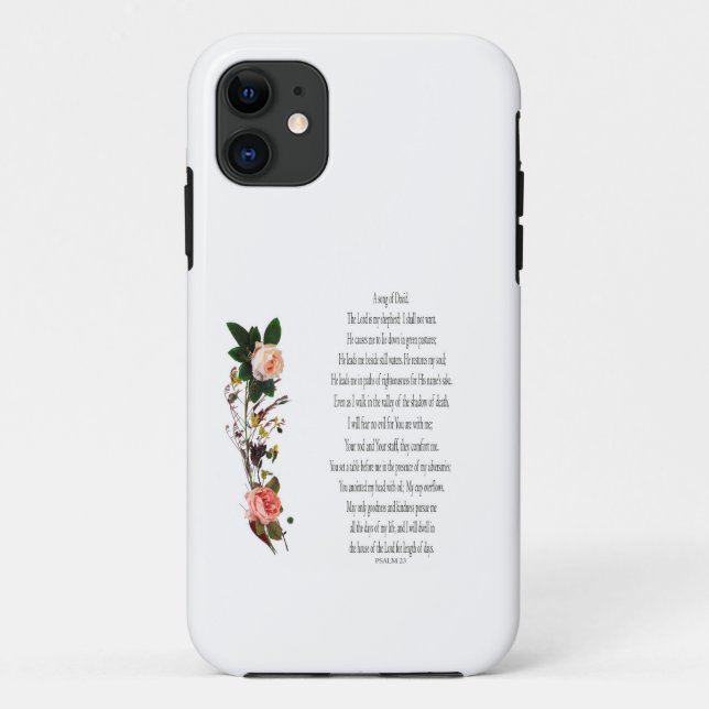Psaume 23, Chanson de David, coque iphone botaniqu (Dos)