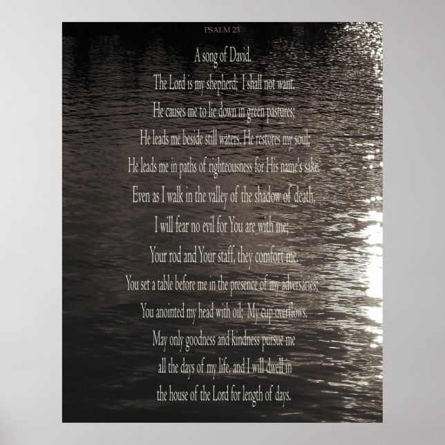 Psaume 23 Print, David, Value Poster Paper (Matte) (Devant)