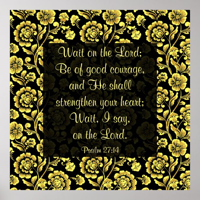 Psaume 27:14 Poster (Devant)