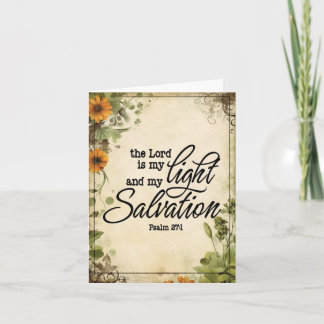 Psaume 27:1 Carte de voeux chrétienne