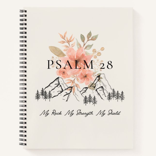 Psaume 28 Carnet spiral 8,5 x 11 (Devant)