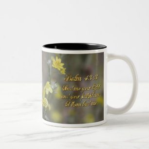 Psaume 43:3 Fleur sauvage Jaune Mug à café à de
