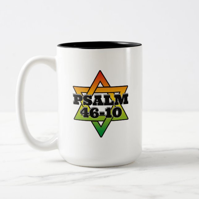 Psaume 46-10 - Mug à deux tons (Gauche)