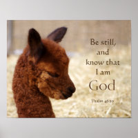 Psaume 46:10 Poster Alpaca