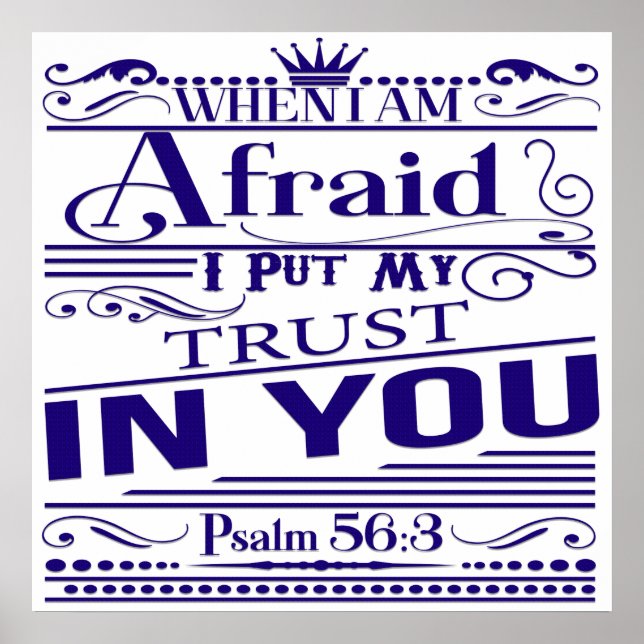 Psaume 56:3 Poster du Verset biblique (Devant)