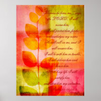 Psaume 91, grunge autumnal design poster murale