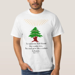 Psaume 92: 12-13 Cèdre du Liban T-Shirt