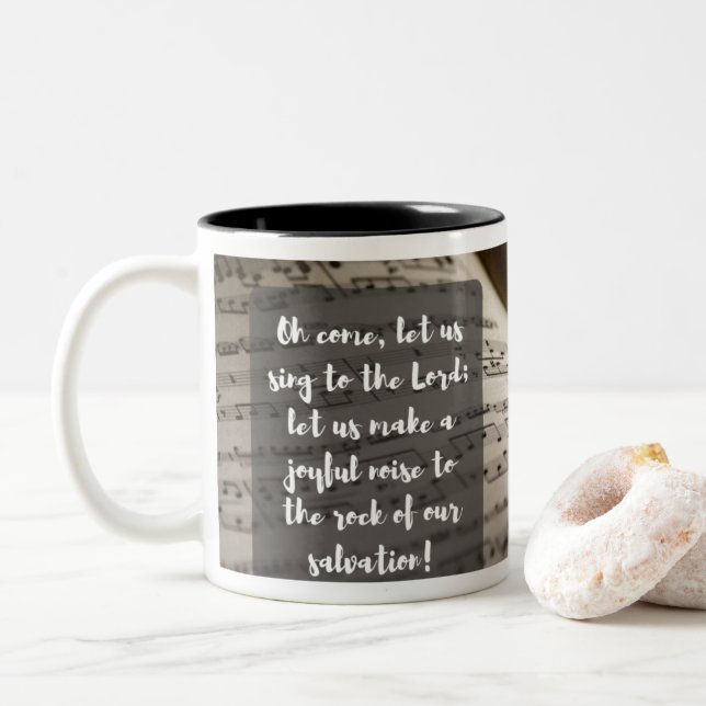 Psaume 95:1 Mug (Avec donut)