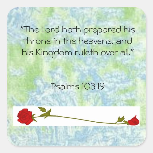 Psaumes 103:19 Écritures autocollants (Devant)