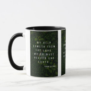 Psaumes 121:2 KJV Bible Écriture Pic Mug Deux Tons