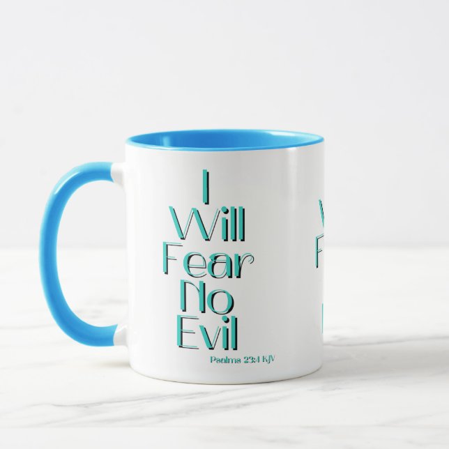 Psaumes 23:4 Bible Écriture Verse Mug Deux Tons (Gauche)