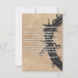 Psaumes 24:4-7 KJV Prière Carte de voeux plat