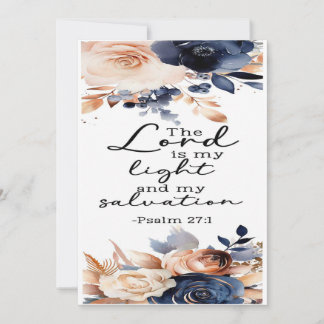 Psaumes 27:1 Carte d'encouragement