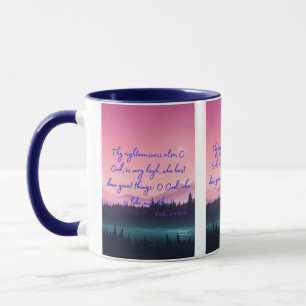 Psaumes 71:19 KJV Bible Verse Pic Mug à deux tons
