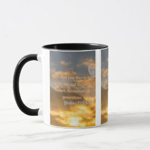 Psaumes 72:5 KJV Bible Verse Pic Mug Deux Tons