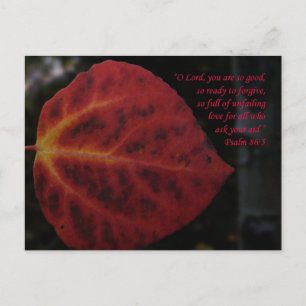 Psaumes 86:3 Scripture Leaf Encouragement Carte po