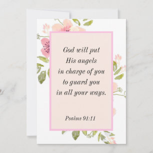 Psaumes 91:11 Verset biblique sur la carte de prot