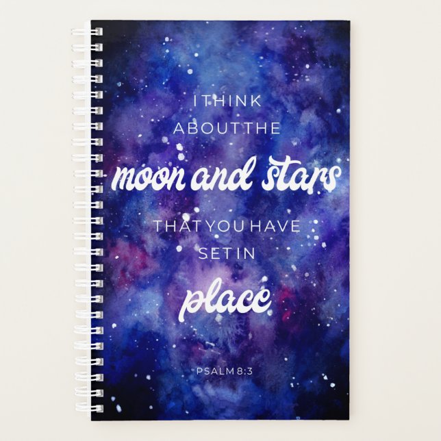 Psaumes Bible Verse Faith aquarelle Galaxie étoile (Devant)