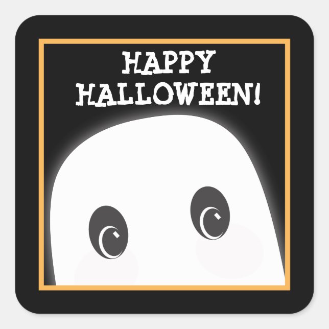 Pseudo-Ghost-Sticker Quadratischer Aufkleber (Vorderseite)