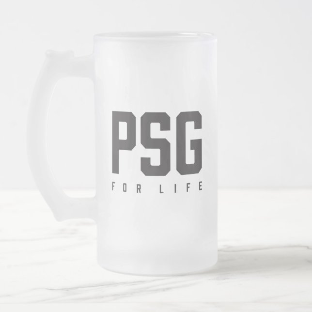PSG Fürs Leben Mattglas Bierglas (Links)