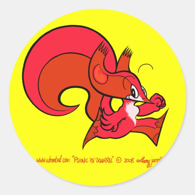 Psi-Eichhörnchenaufkleber 1 Runder Aufkleber (Vorderseite)
