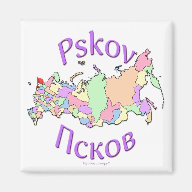 Pskov Russland Magnet (Vorne)