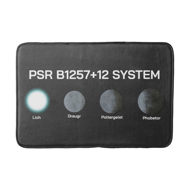 PSR B1257+12-System Badematte (Vorderseite)