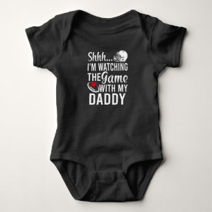 Pssst, ich gucke mit Papa das Spiel Baby Strampler