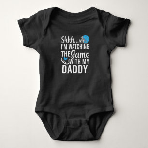 Pssst, ich gucke mit Papa das Spiel Baby Strampler
