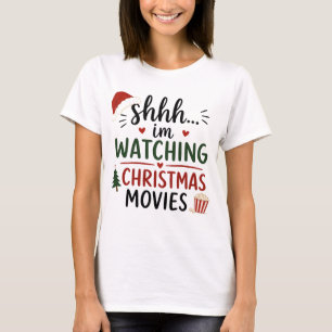 Pssst, ich schaue mir Weihnachtsfilme an - gemütli T-Shirt