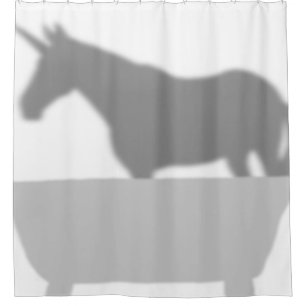Pssst! Im Badezimmer ist ein Einhorn Duschvorhang