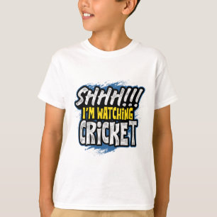 Psst Ich schaue Cricket Sport Fan Zuschauer Athlet T-Shirt
