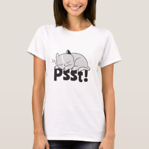 Psst Lazy Katze schläft T-Shirt