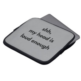 Psst, Mein Kopf ist Laut Genug – Minimalistisches Laptopschutzhülle