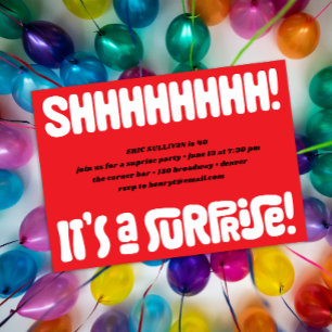 Psst! Überraschung! Party-Einladung Einladung