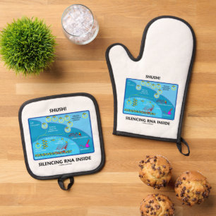 Pst! Stiller RNA Inside Biologie Humor Ofenhandschuh & Topflappen-Set